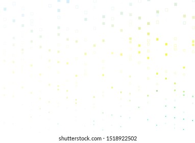 Light Green, Yellow vector cover with polygonal style. Rectangles on abstract background with colorful gradient. Background for cell phones.