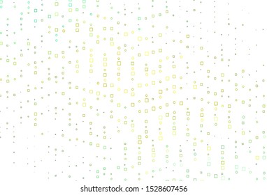 Light Green, Yellow vector cover with polygonal style. Decorative design in abstract style with rectangles. Modern template for your promotion.