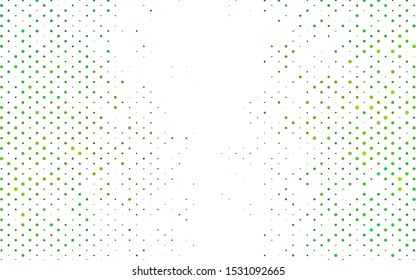 Light Green, Yellow vector cover with spots. Abstract illustration with colored bubbles in nature style. Pattern for ads, leaflets.