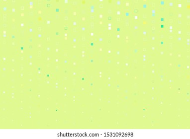 Light Green, Yellow vector cover with polygonal style. Rectangles on abstract background with colorful gradient. Background for cell phones.