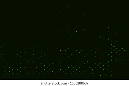 Light Green, Yellow vector cover with spots. Illustration with set of shining colorful abstract circles. Design for posters, banners.