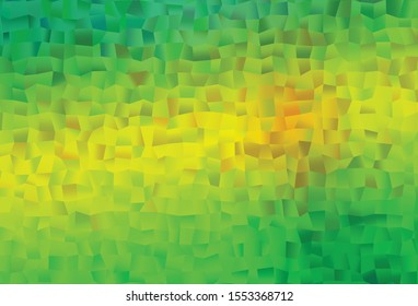 Light Green, Yellow vector cover with polygonal style. Rectangles on abstract background with colorful gradient. Pattern for websites, landing pages.