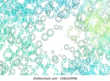 Light Green, Yellow vector cover with spots. Modern abstract illustration with colorful water drops. Design for posters, banners.
