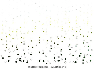 Verde claro, cubierta vectorial amarilla con estilo poligonal. Ilustración con un conjunto de rectángulos coloridos. Patrón de folletos y volantes para empresas.