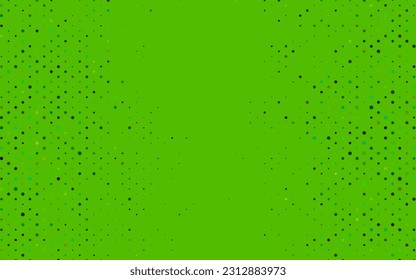 Verde claro, cubierta vectorial amarilla con manchas. Ilustración abstracta con burbujas de colores al estilo natural. Patrón de anuncios, folletos.
