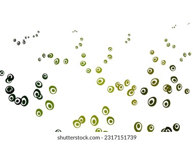 Light Green, Yellow vector cover with spots. Blurred bubbles on abstract background with colorful gradient. Pattern for beautiful websites.