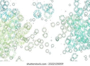 Light Green, Yellow vector cover with spots. Modern abstract illustration with colorful water drops. Pattern for ads, leaflets.