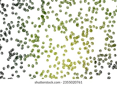 Light Green, Yellow vector cover with spots. Modern abstract illustration with colorful water drops. Completely new template for your brand book.