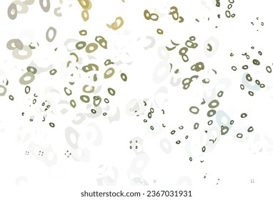 Light Green, Yellow vector cover with spots. Blurred decorative design in abstract style with bubbles. Completely new template for your brand book.