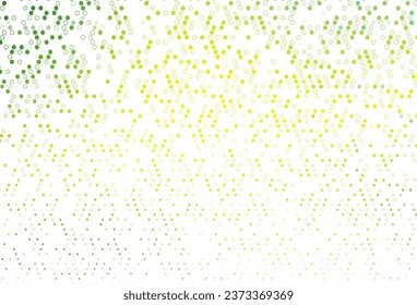 Light Green, Yellow vector cover with spots. Beautiful colored illustration with blurred circles in nature style. Completely new template for your brand book.