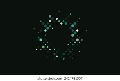 Light Green, Yellow vector cover with spots. Abstract illustration with colored bubbles in nature style. Pattern for beautiful websites.