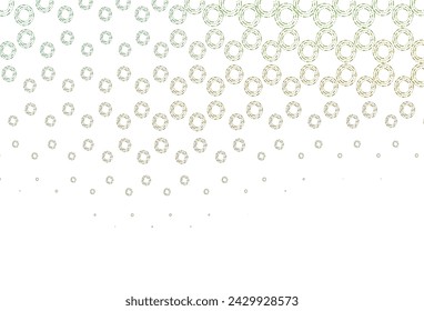Cubierta vectorial verde claro, amarillo con manchas. Diseño decorativo borroso en estilo abstracto con burbujas. Plantilla completamente nueva para tu libro de marca.