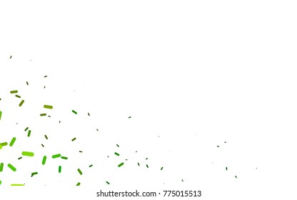 Light Green, Yellow vector cover with rounded stripes. Glitter abstract illustration with colored sticks. The pattern can be used for websites.