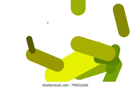 Light Green, Yellow vector cover with rounded stripes. Shining colored illustration with rounded stripes. The template can be used as a background.