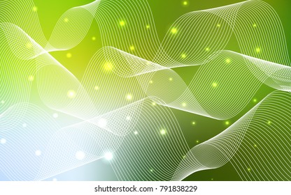 Light Green, Yellow vector cover with happy holiday ribbons. Blurred decorative design in anniversary style with confetti. The pattern can be used for birthday gifts, congratulations.
