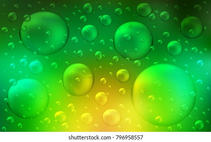 Light Green, Yellow vector cover with spots. Illustration with set of shining colorful abstract circles. The pattern can be used for aqua ad, booklets.