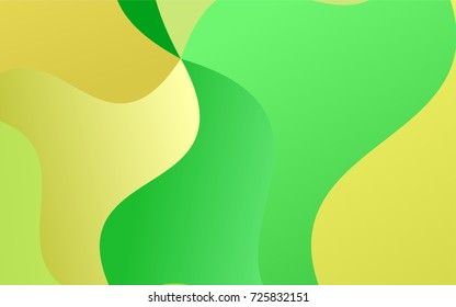 Light Green, Yellow vector crooked abstract pattern. Colorful abstract illustration with gradient crooked lines. A new texture for your design.