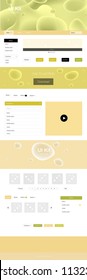Light Green, Yellow vector design ui kit with curved circles. Elegant bright illustration with gradient  in memphis style. This template you can use for websites.