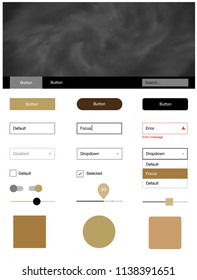 Light Green, Yellow vector design ui kit with universe stars. Decorative ui kit design in abstract style with colorful sky. This template you can use for landing pages.