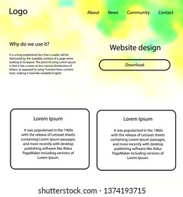 Light Green, Yellow vector design ui kit with universe stars. Colorful Style guide with stars on abstract background. Beautiful layout for websites, landing pages.