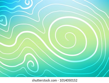 Light Green, Yellow vector doodle blurred pattern. Shining colored illustration with doodles in Zen tangle style. The textured pattern can be used for website.