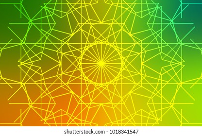 Light Green, Yellow vector doodle blurred background. Doodle illustration made by child in Origami style with gradient. The textured pattern can be used for website.