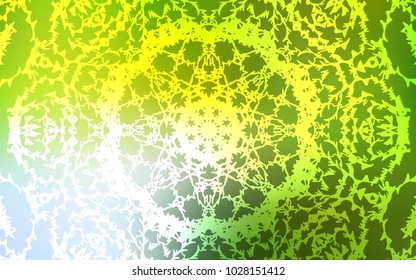 Light Green, Yellow vector doodle blurred background. Colorful illustration in abstract style with doodles created by child. The pattern can be used for coloring books and pages for kids.