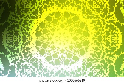 Light Green, Yellow vector doodle blurred pattern. Decorative shining childish illustration with doodles on abstract template. A completely new design for your business.
