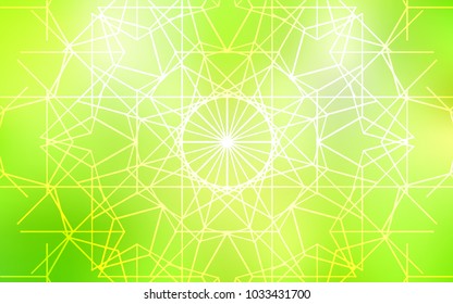 Light Green, Yellow vector doodle bright pattern. Blurred decorative design in Indian style with lines drown by child. The elegant pattern can be used as a part of a brand book.