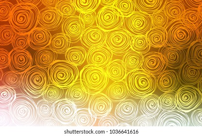 Light Green, Yellow vector doodle bright layout. An elegant bright illustration with roses in Natural style. Hand painted design for web, wrapping, wallpaper.