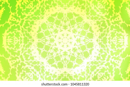 Light Green, Yellow vector doodle blurred pattern. Brand-new colored illustration in blurry style with doodles drawn by child. Hand painted design for web, wrapping, wallpaper.