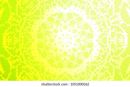 Light Green, Yellow vector doodle blurred pattern. Doodles created by child on blurred abstract background with gradient. Hand painted design for web, wrapping, wallpaper.