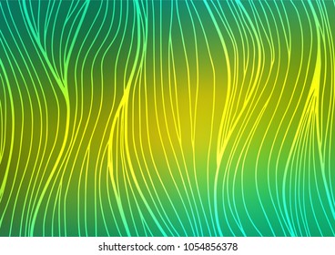 Light Green, Yellow vector doodle blurred pattern. Blurred decorative design in Indian style with Zen tangles. The elegant pattern can be used as a part of a brand book.