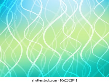 Light Green, Yellow vector doodle blurred template. Ethnic elegant natural pattern with gradient. The pattern can be used for coloring books and pages for kids.