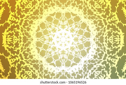 Light Green, Yellow vector doodle bright template. Blurred decorative design in Indian style with lines drown by child. The best blurred design for your business.