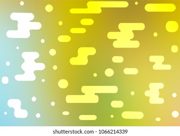 Light Green, Yellow vector doodle blurred template. Modern geometrical abstract illustration with doodles. The pattern can be used for heads of websites and designs.