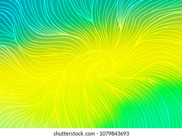 Light Green, Yellow vector doodle blurred pattern. Glitter abstract illustration with doodles and Zen tangles. The best blurred design for your business.