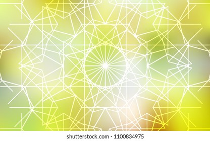 Light Green, Yellow vector doodle bright pattern. Blurred decorative design in Indian style with lines drown by child. The pattern can be used for heads of websites and designs.