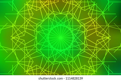 Light Green, Yellow vector doodle blurred template. Doodles created by child on blurred abstract background with gradient. The pattern can be used for coloring books and pages for kids.