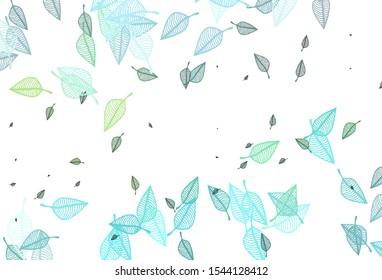 Light Green, Yellow vector doodle texture. Brand new colorful illustration in modern style with leaves. The template for background of cell phones.