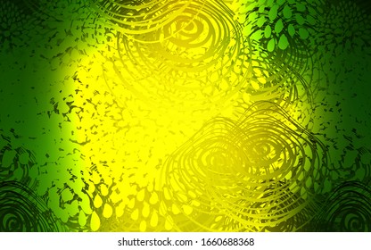 Planta brillante de doodle vectorial amarillo verde claro. Ilustración colorida en estilo doodle con flores. Diseño pintado a mano para web, envoltura, papel pintado.
