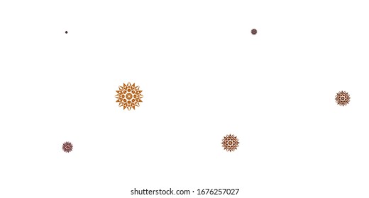 Hellgrünes, gelbes Vektorillustration-Doodle-Muster mit Blumen. Farbige abstrakte Blumen auf einfachem Hintergrund. Muster für Webdesign.