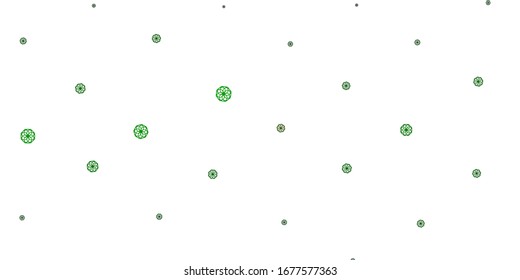 Planta de doodle vectorial amarillo verde claro con flores. Ilustración simple de color con flores abstractas. Diseño elegante para envolturas, tapices.