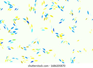 Light Green, Yellow vector doodle pattern with leaves. Colorful abstract illustration with leaves in doodle style. Brand new style for your business design.