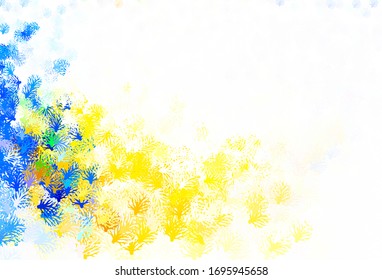 Diseño de doodle vectorial amarillo verde claro con hojas. Ilustración colorida en estilo doodle con hojas, ramas. Diseño de Doodle para su sitio web.