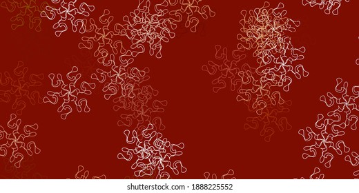 Light green, yellow vector doodle template with flowers. Illustration with abstract colorful flowers with gradient. Colorful pattern for spring parties.