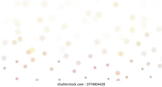 Light green, yellow vector doodle background with flowers. Simple design with flowers on abstarct background. Smart design for leaflets, books.