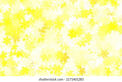 Light Green, Yellow vector doodle background with flowers. Illustration with colorful abstract doodle flowers. A new texture for your wallpaper design.