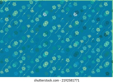 Fondo de doodle vectorial amarillo verde claro. Ilustración colorida brillante con hojas en estilo doodle. El patrón texturizado para el sitio web.