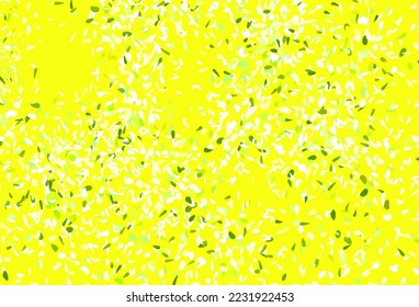 Light Green, Yellow vector doodle backdrop with leaves. Colorful abstract illustration with leaves in doodle style. Brand new design for your business.